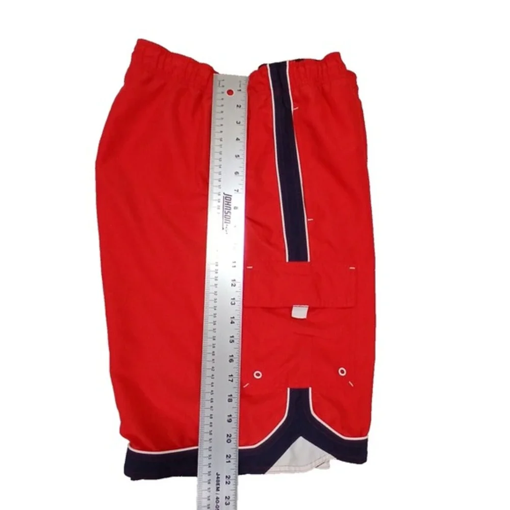 OP‎ Ocean Pacific Boarding Co Mens Red Blue Board Shorts Trunks Swim XL